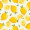 cute citrus cartoon seamless pattern