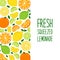 Cute Citrus Fruits Lemon, Lime and Orange background in vivid tasty colors ideal for Fresh Lemonade