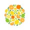 Cute Citrus Fruits Lemon, Lime and Orange background in vivid tasty colors ideal for Fresh Lemonade