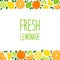 Cute Citrus Fruits Lemon, Lime and Orange background in vivid tasty colors ideal for Fresh Lemonade