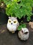 Cute clay owls