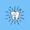 Cute clean tooth icon