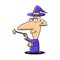 Cute clipart of wizard on cartoon version