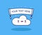 Cute cloud give support with big banner illustration, cloud technology sport fan supporter concept