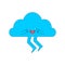 Cute cloud isolated cartoon. cloudy vector illustration