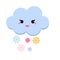 Cute cloud snowfall. Vector illustration for kids. isolated design children. baby shower winter cloud