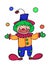 cute clown cartoon illustration drawing coloring drawing illustration white background
