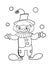 Cute clown cartoon illustration drawing coloring drawing illustration white background