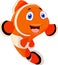 Cute clown fish cartoon