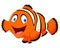 Cute clown fish cartoon