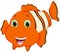 Cute clown fish cartoon