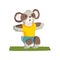 Cute coala bear doing squats wearing sports uniform, sportive animal character, fitness and healthy lifestyle vector