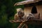 Cute coati wild animal closeup
