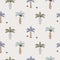 Cute coconut palm trees seamless pattern print for kids apparel and bedding.
