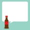 Cute Cola Bottle with Speech Bubbles