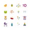 Cute color baby icons