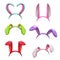 Cute colorful bunny ears decor.