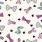 Cute colorful cancer ribbon with seamless pattern. Childhood cancer day. Breast cancer awareness ribbon. Cloth design  wallpaper