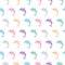 Cute colorful dolphins seamless pattern background, summer print for textile and card design