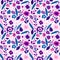 Cute colorful floral seamless pattern for kids, raster version