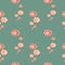 Cute colorful flowers lovely oriental seamless pattern background illustration