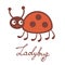 Cute colorful ladybug character
