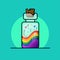Cute colorful Lgbt rainbow potion in a bottle