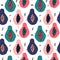 Cute colorful papaya tropical seamless vector pattern background illustration