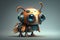 Cute and Colorful Robot Dog Artwork: Character5 Concept