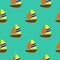 Cute colorful sailboat seamless pattern vector.