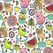 Cute colorful seamless childish pattern