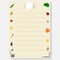 Cute colorful template frame for a recipe book or card illustration with vegetables