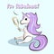 Cute colorful unicorn illustration with im fabulous text