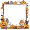 Cute and colorful Whimsical colorful Halloween high quality ai generated image