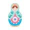 Cute colorful wood nesting doll, russian toy