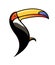 Cute colourful cartoon toucan
