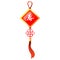 Cute colourful chinese street decoration with tassel