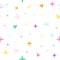 Cute confetti sprinkle sparkle shine. fun colorful line doodle seamless pattern. Creative abstract art background for children.