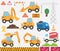 Cute Construction Transportation Set