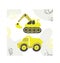 Cute Construction vehicles vector illustration, children`s vector illustrations