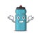 Cute and Cool Grinning water bottle Scroll mascot cartoon style