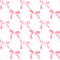 cute coquette aesthetic pattern seamless pink ribbon bow isolated on white background