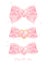 Cute coquette aesthetic pink bows in vintage ribbon style watercolor collection
