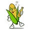 Cute corn cartoon mascot character