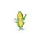 Cute corn with the character cartoon call me