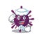 Cute coronavirus kidney failure Sailor cartoon character wearing white hat