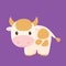 Cute cow, bull smiling. 2021 Chinese symbol. Premium vector.