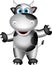 Cute cow cartoon standing