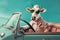 a cute cow in retro car, concept of Vintage aesthetics, created with Generative AI technology
