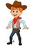 Cute cowboy cartoon